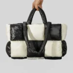 Large Capacity Fashion Tote Bag for Women, Quilted Nylon Padded Shoulder Bag with Designer Touch - Winter