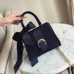Top-handle bags women handbag chain bags new fashion European style velvet wild bow portable crossbody bags for women - imagine 6