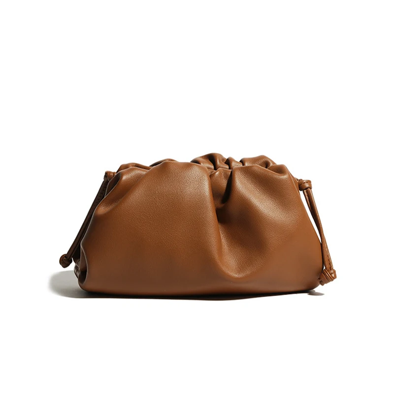 556934075 New Fashion Solid Color Headbag For Women Soft Leather Shoulder Crossbody Bag Female Travel Casual Bags - imagine 1