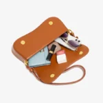 New French Fashion Blogger Retro Leather Square Bag Underarm Bag Casual Versatile Office Ladies Bags Women - imagine 5