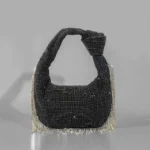 Fashion Tassel Rhinestone Women Handbags Designer Knotted Handle Hand Bags Luxury Diamonds Evening Party Purses Lady Clucth Bags - imagine 10