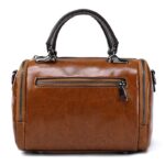 Vintage Women Shoulder Bags With Flower PU Leather Women Bag Large Capacity Luxury Handbags Women Bags Designer Bags - imagine 4