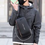 Waterproof Anti Theft Designer Password Lock Bag Usb Crossbody Sling Bags For Men Chest Bags - imagine 4