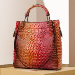 Handbag Women's Fashion Embossed Tote Bag Large Capacity Maternity Bucket Bag - imagine 12