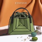 Pleated contrasting color fashionable mini handbag crossbody bag - imagine 3