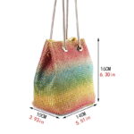 New Rhinestone Dinner Bag European and American Ladies Banquet Dress Evening Messenger Bag - imagine 2