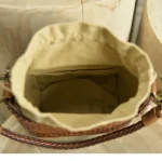 Women's Crossbody Bag Genuine Leather Literature and Art Chinese Style Small Square Bag Retro Handwoven Personalized Women's Bag - imagine 4