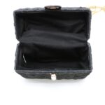 New rattan black straw Shoulder Bag Women hand-woven Messenger Bag Summer Beach Square box Straw Handbag For lady Bolsa Feminina - imagine 5
