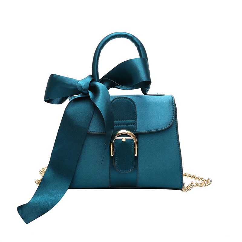 556937944 Top-handle bags women handbag chain bags new fashion European style velvet wild bow portable crossbody bags for women - imagine 1