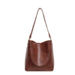 Versatile tote bag women's shoulder bag women's large capacity commuting bucket bag - imagine 7