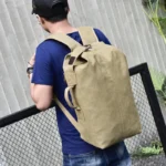 Large Capacity Rucksack Man Travel Bag Mountaineering Backpack Male Luggage Boys Canvas Bucket - imagine 2