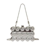 Fashionable mini lipstick bag trendy and versatile pearl chain crossbody bag - imagine 8