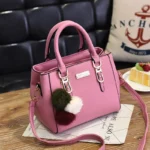 women hairball ornaments totes solid sequined handbag hotsale party purse ladies messenger crossbody shoulder bags - imagine 5
