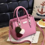 women hairball ornaments totes solid sequined handbag hotsale party purse ladies messenger crossbody shoulder bags - imagine 12