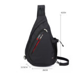 High Quality Men's Chest Bag Cotton And Linen Texture Messenger Triangle Bag Water Drop Bag Bicycle Chest Bag - imagine 2