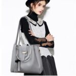 Laamei 3Pcs/Sets Women Handbags Leather Shoulder Bags Female Casual Tote Bag Tassel Bucket Purses Handbags Sac Femme - imagine 5