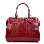 Fashion Crocodile Pattern Ladies Handbag Solid Color Shoulder Bag High Quality Leather Messenger Bags Multifunctional Travel Bag - imagine 8
