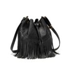 Women's Bag Casual Drawstring Factory Handmade Tassel Bucket Bag PU Tassel Women's Messenger Bag - imagine 9
