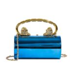 Fashion handbag women's versatile solid color acrylic bag chain strap crossbody bag - imagine 5