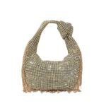 Fashion Tassel Rhinestone Women Handbags Designer Knotted Handle Hand Bags Luxury Diamonds Evening Party Purses Lady Clucth Bags