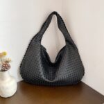 French high-end woven bag for women, versatile and versatile single shoulder underarm bag, niche cross-border texture portable commuting bag - imagine 12