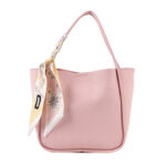 Fashionable Lychee Pattern Hand-Held Shoulder Bag New Simple Silk Scarf Bag All-Match Child Mother Bag Messenger Female Bag - imagine 2