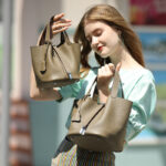 Head layer cowhide bucket bag women's leather high-end handbag - imagine 2