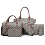 Women's Handbag Ladies Fashion Should Bags Large Capacity PU leather Messenger Bag A Whole Set - imagine 8