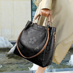 Handbag Women's Fashion Embossed Tote Bag Large Capacity Maternity Bucket Bag