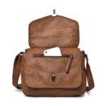 Soft leather trendy retro crossbody fashion bag - imagine 7