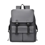 PU Leather Multi-Pockets Adjustable Strap Backpack Bag - imagine 9