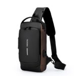 Waterproof Anti Theft Designer Password Lock Bag Usb Crossbody Sling Bags For Men Chest Bags - imagine 7