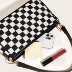 Fashion Personality Commuter All-Match Black And White Contrast Color Checkerboard Underarm Bag Girl Simple Temperament Women's Bag - imagine 5
