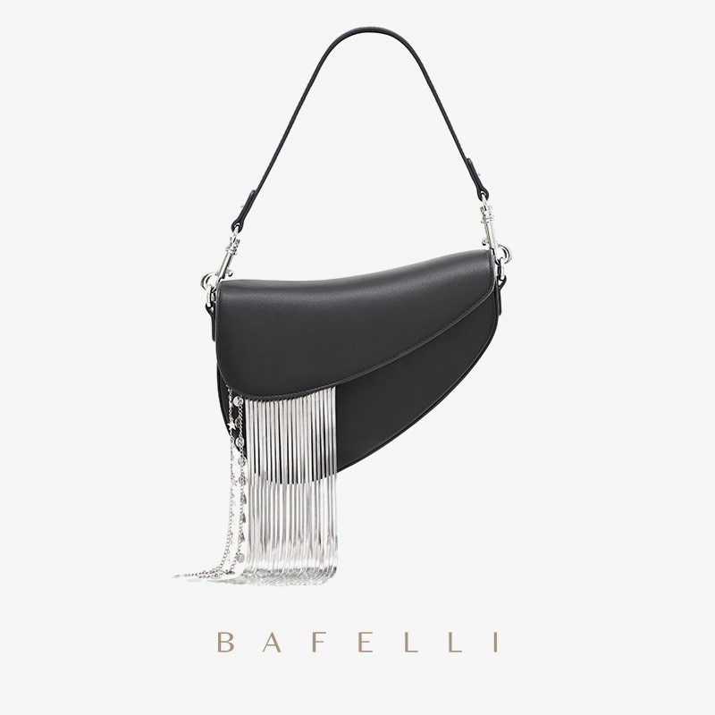556933757 New Cowhide Women's Bag Autumn And Winter Unique Design Tassel Bag Personality Fashion Messenger Bag - imagine 1