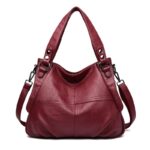 Middle-aged and elderly women's mother bag large capacity shoulder crossbody handbag sheepskin soft leather bag - imagine 10