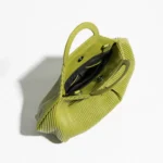 Winter Trend Women Pleated Dumpling Top Handle Purse Ruched Stylish Crossbody Bag Retro Solid Color Hasp Shoulder Handbag - imagine 3