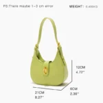 New Stylish Women Half Moon Shoulder Bags High Quality PU Leather Phone Purse Small Tote Handbag Female Crossbody Bag - imagine 3