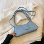 Small PU Leather Underarm Shoulder Bags for Women  Designer Fashion Handbags Trend Ladies Solid Color Crossbody Bag - imagine 9