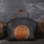 Luxury Women Genuine Leather Handbags Ladies Retro Elegant Shoulder Messenger Bag Cow Leather Handmade Womans Bags - imagine 5