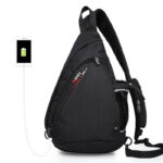 High Quality Men's Chest Bag Cotton And Linen Texture Messenger Triangle Bag Water Drop Bag Bicycle Chest Bag - imagine 3