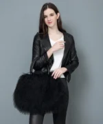 Real Mongolian Fur Bags Australian Beach Wool Fur Shoulder Bag Ladies Tibet Lamb Fur Wrist Bag Large Capacity - imagine 8