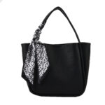 Fashionable Lychee Pattern Hand-Held Shoulder Bag New Simple Silk Scarf Bag All-Match Child Mother Bag Messenger Female Bag - imagine 4