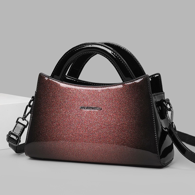 556934839 New PU soft leather texture messenger bag fashion simple solid color shoulder bag casual light handbag - imagine 1