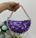 Ultra shiny diamond inlaid underarm bag with rhinestone shoulder bag for carrying - imagine 8