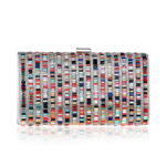 New Style Dinner Dress Evening Dress Bag Ladies Hand Colorful Diamonds Small Square Bag - imagine 4