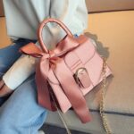 Top-handle bags women handbag chain bags new fashion European style velvet wild bow portable crossbody bags for women - imagine 9