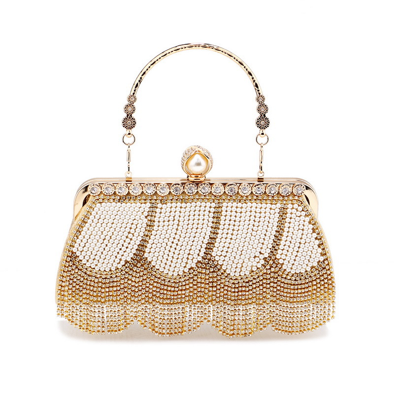 556936092 New Fringed Evening Bag Ladies High End Dress Evening Bag Diamond Portable Banquet All Match Bag - imagine 1