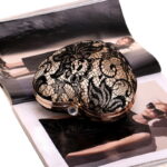 New Lace Evening Bag Ladies Fashion Banquet Dress Clutch Heart Shape Evening Bag - imagine 10