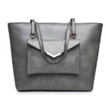 Oil wax leather mother bag two-piece handbag shoulder bag ladies bag - imagine 7