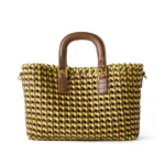Soft Leather Woven Shoulder Bag Large Fashion Tote Bag Women Top Handle Handbags 2 Pcs Set Luxury Design Crossbody Bag - imagine 7